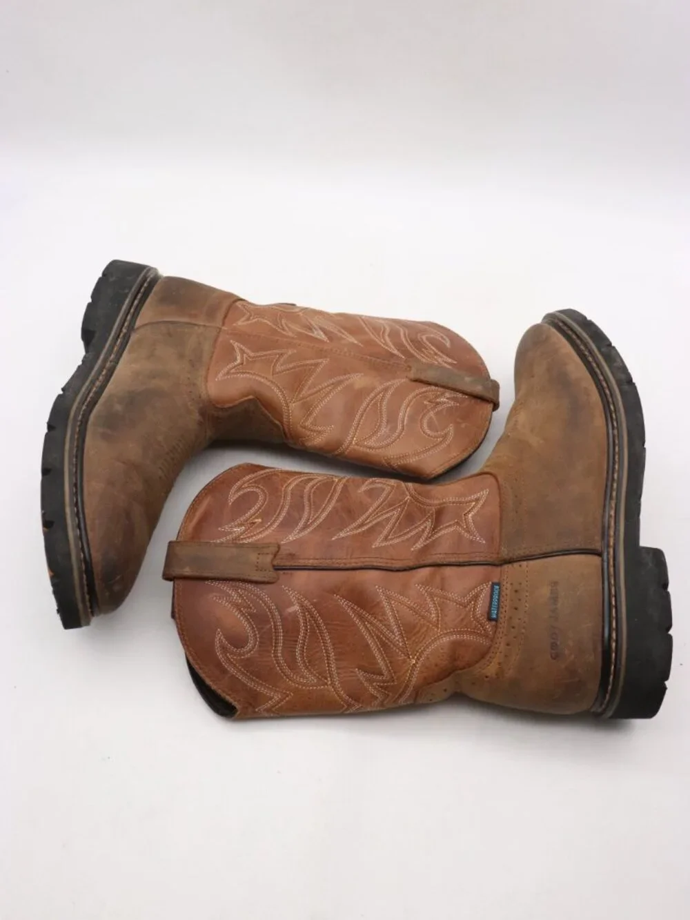 Cody James Mustang Men's Size 10 D Soft Toe Waterproof Boot Brown Leather